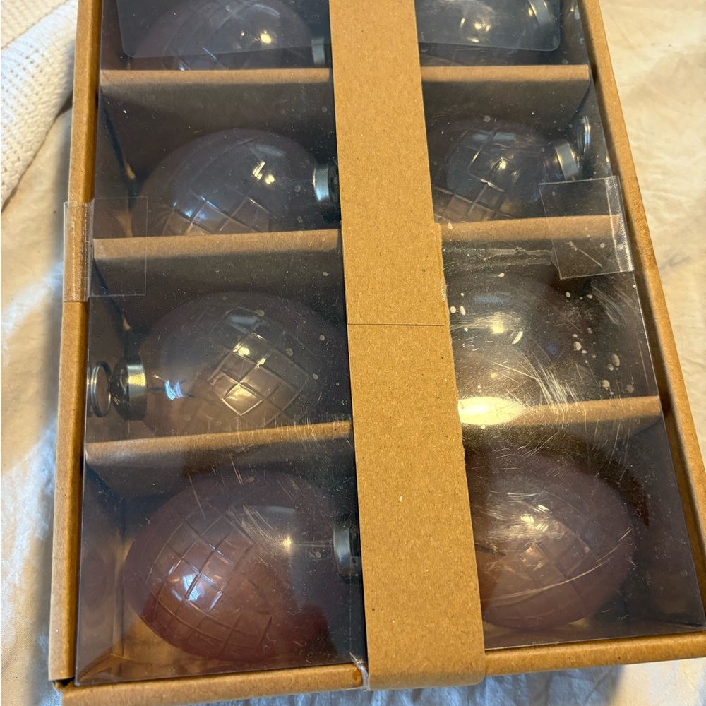 Elegant Glass Holiday Ornaments/Garland Set
